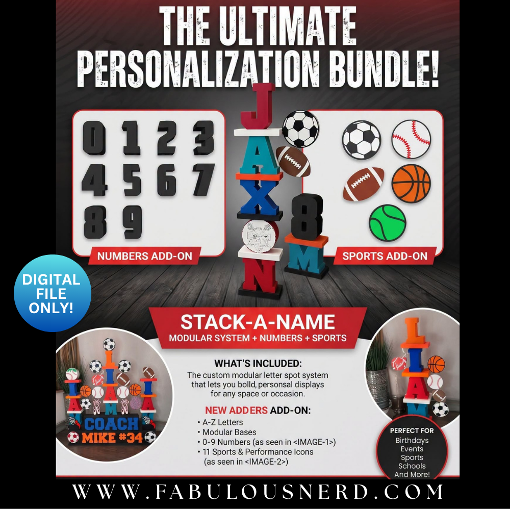 Stack-A-Name Ultimate Event Bundle (Digital File Only)