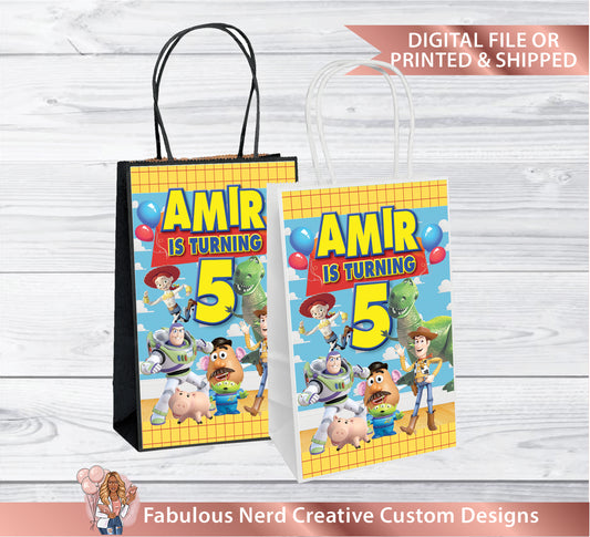 Toy Story Birthday Gift Bag Label-Party Bag Label-Party Favors-Digital File or Printed & Shipped