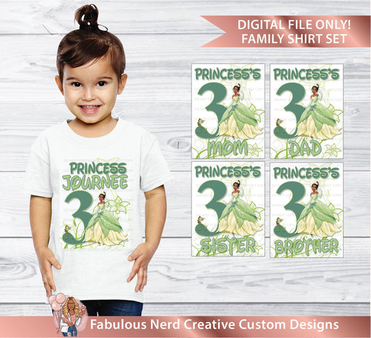 Princess Tiana Personalized T-Shirt PNG