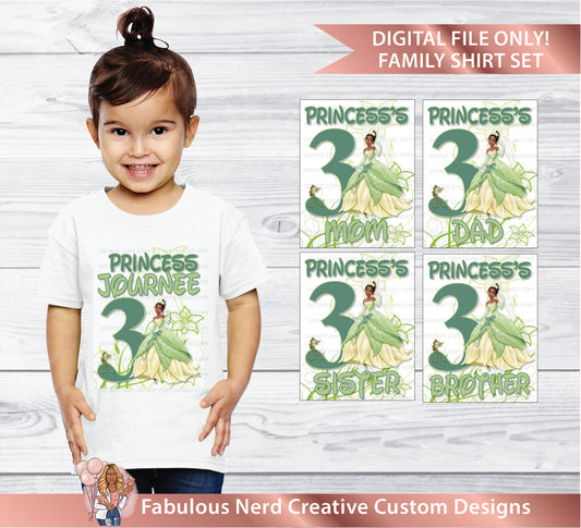 Princess Tiana Personalized Printed T-Shirt