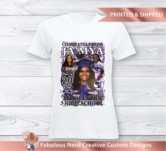 Custom Design Photo Graduation T-Shirts