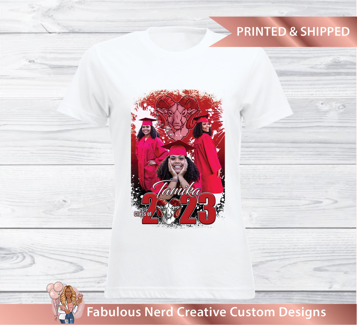 Custom Design Photo Graduation T-Shirts