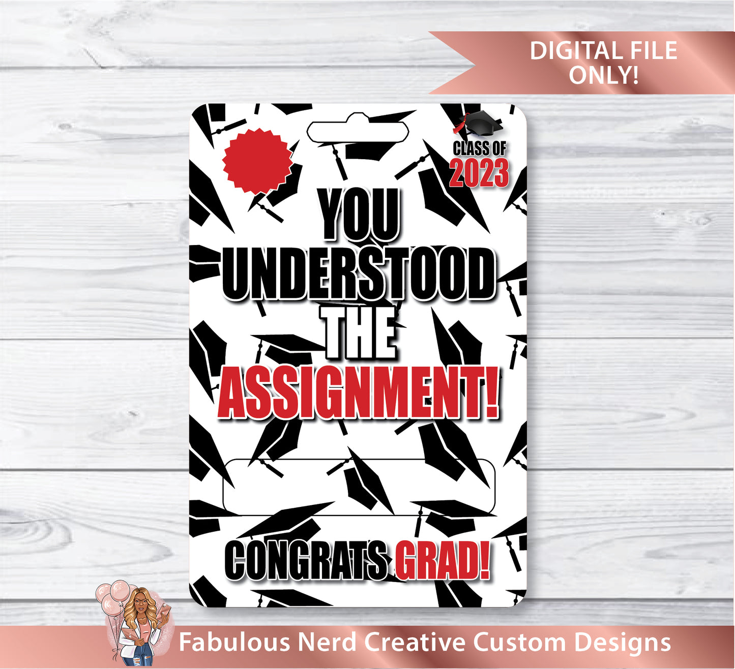 Graduation Money Holder Card "You Understood the Assignment"