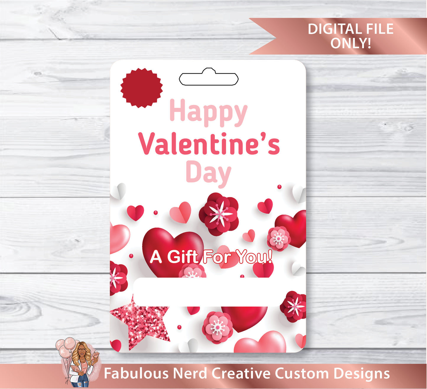 Valentine's Day Money Holder Card