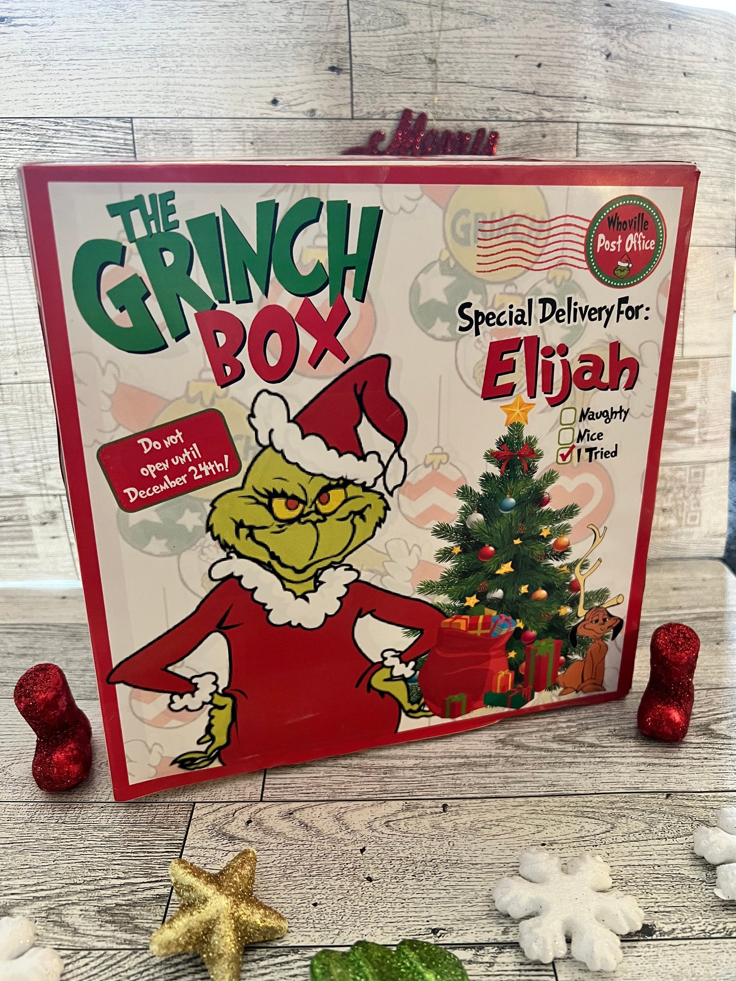 Grinchmas Eve Goodie Box/Christmas Eve Snack Box-Digital Files Only