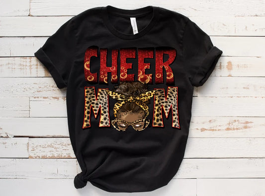 Cheer Mom Printed T-Shirts